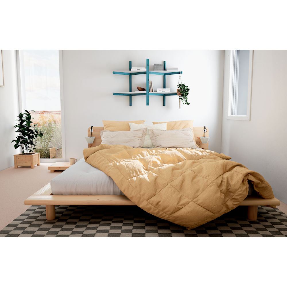 Karup Design PEEK BED CLEAR LACQUERED 180 X 200 W. 2 BED LAMPS