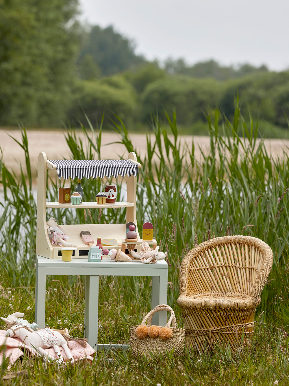 Blooming ville MINI Nan Mehrzweck stuhl, Grün, Eiche