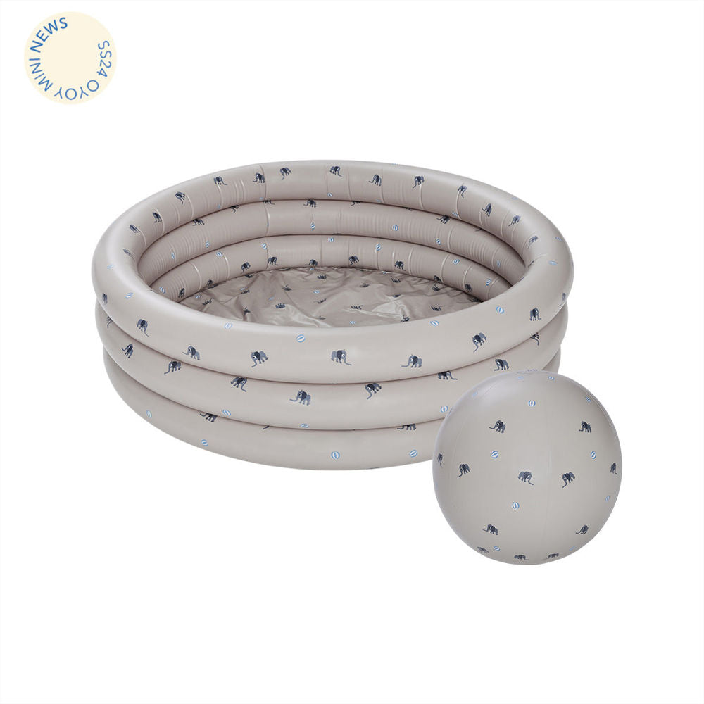 OYOY MINI Elephant Swimming Pool Small & Beach Ball - Clay