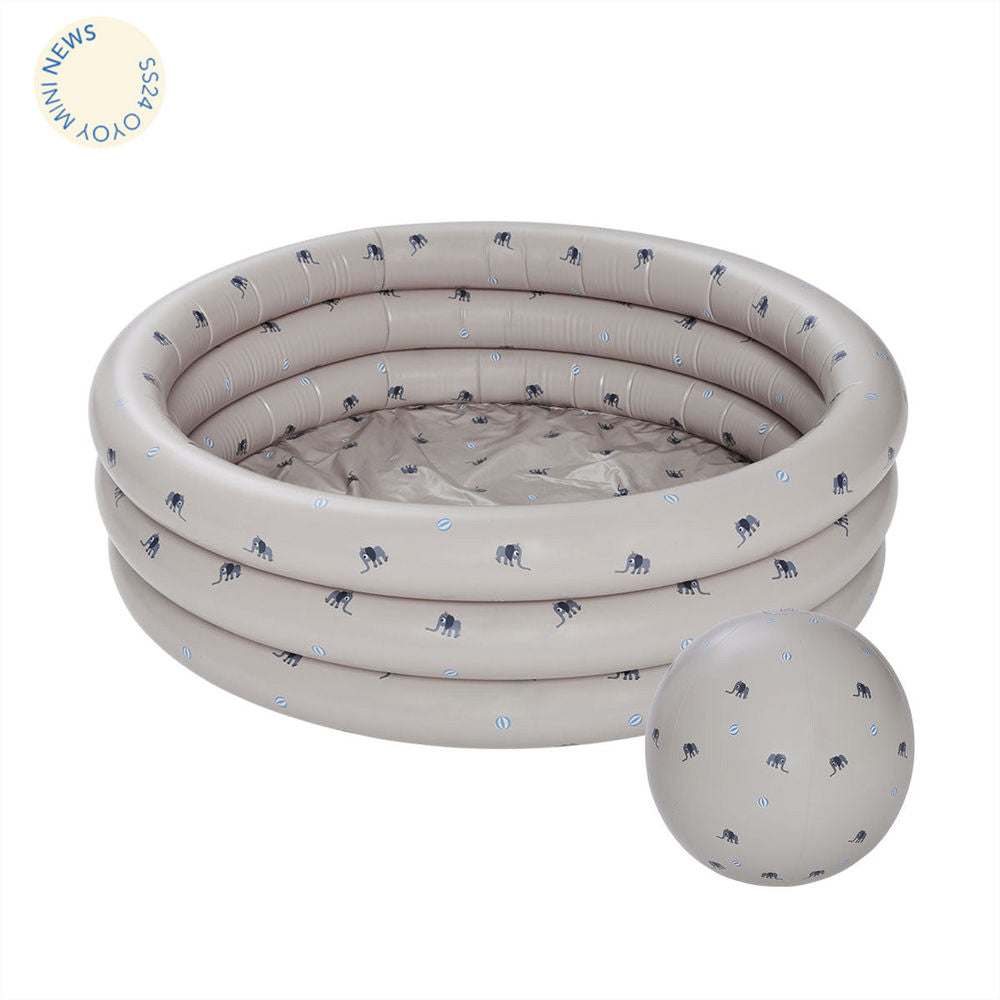 OYOY MINI Elephant Swimming Pool Large & Beach Ball - Clay