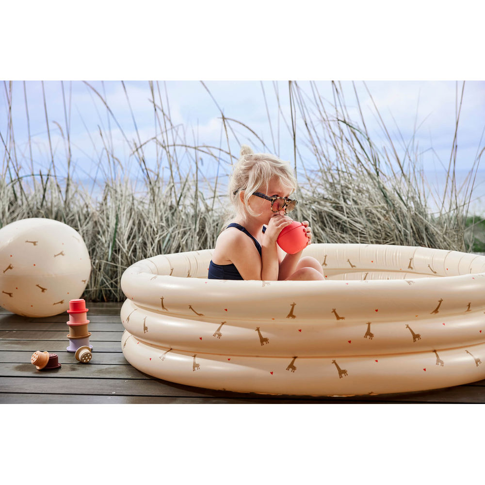 OYOY MINI Giraffe Swimming Pool Small & Beach Ball - Butter
