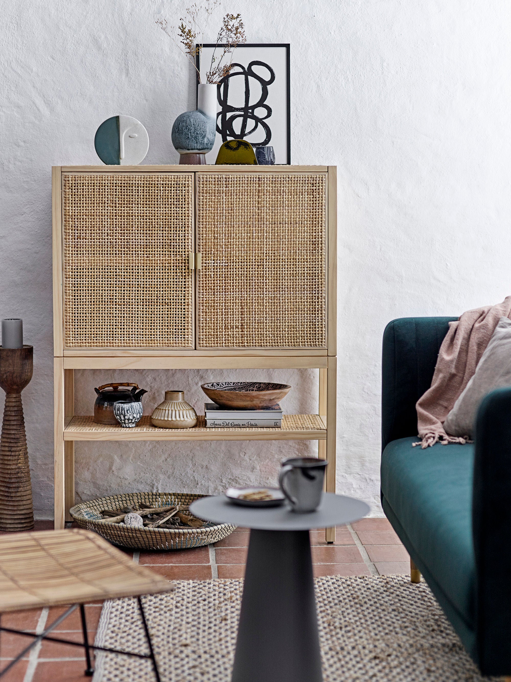 Bloomingville Nolan Bank, Groen, Polyester
