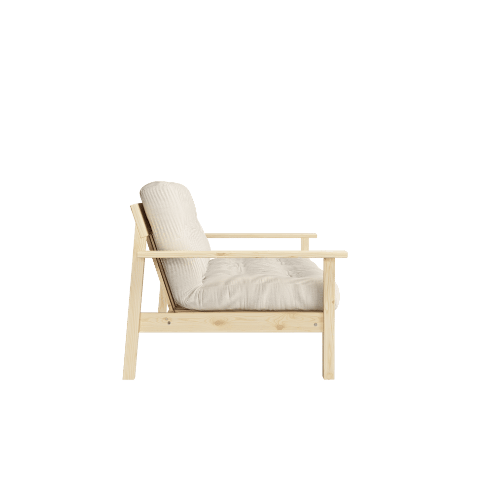 Designer UNWIND KLARE LACQUERED W. 5-SCHICHT GEMISCHTE MATRATZE IVORY