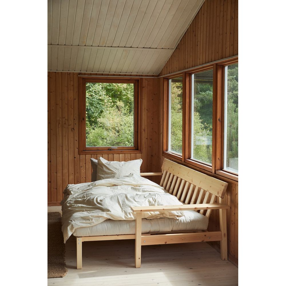 Designer UNWIND KLARE LACQUERED W. 5-SCHICHT GEMISCHTE MATRATZE IVORY