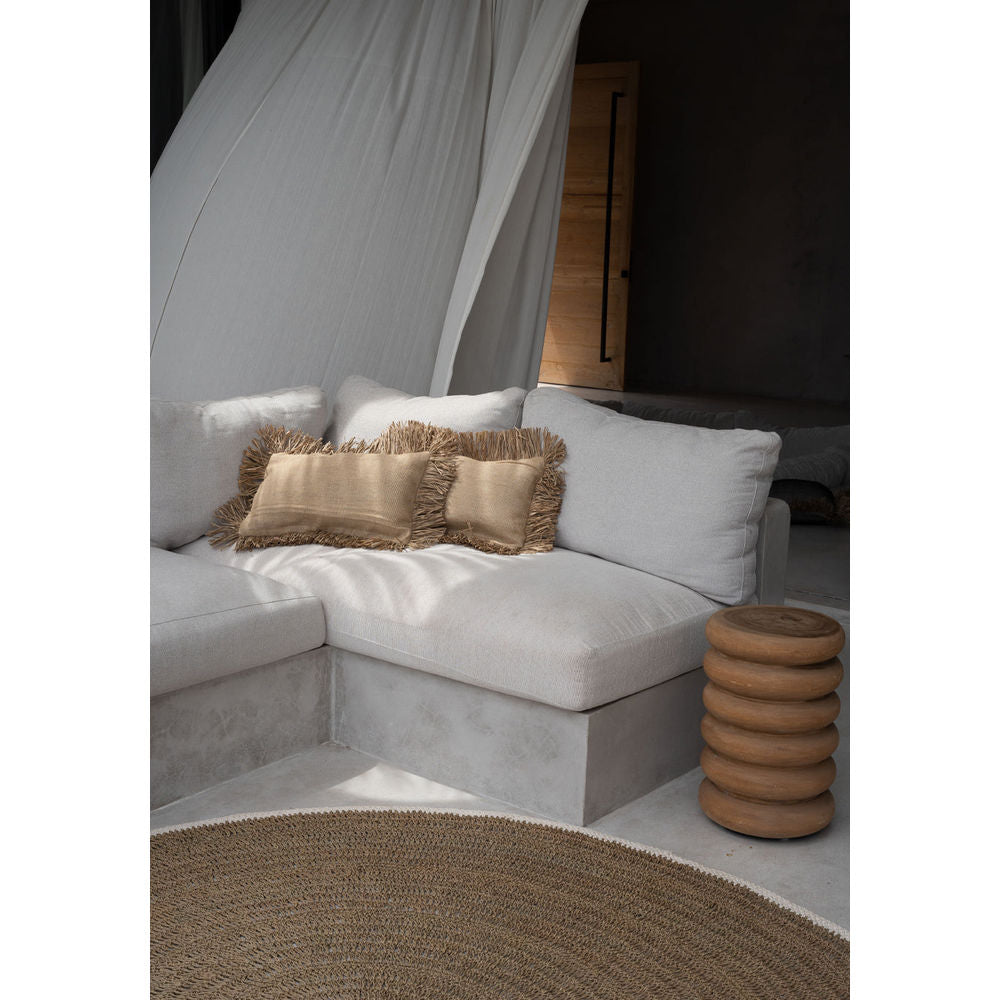 Bazar Bizarre Autour de Tapis de Seagrass & Coton-Blanc Naturel-150