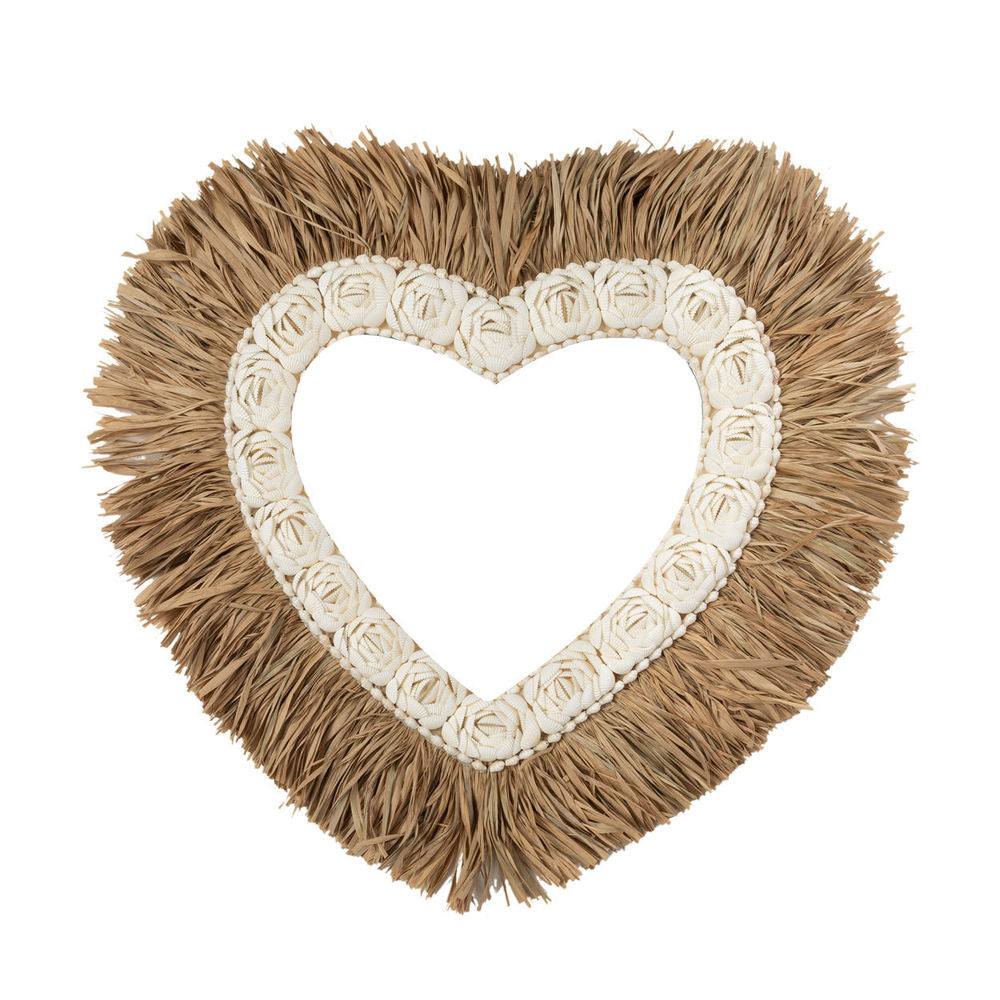 Bazar Bizarre The Rafia Shell Heart-Blanco Natural-L