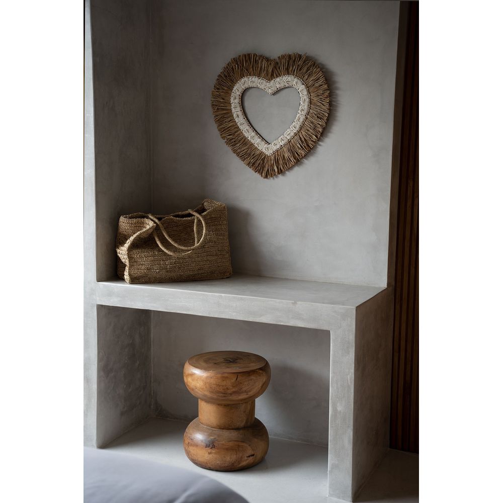Bazar Bizarre The Rafia Shell Heart-Blanco Natural-L