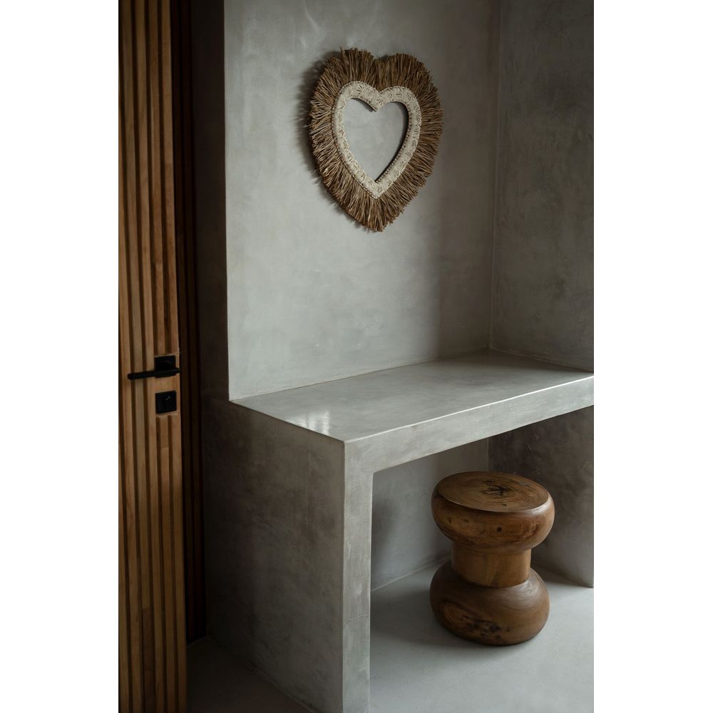 Bazar Bizarre The Rafia Shell Heart-Blanco Natural-L