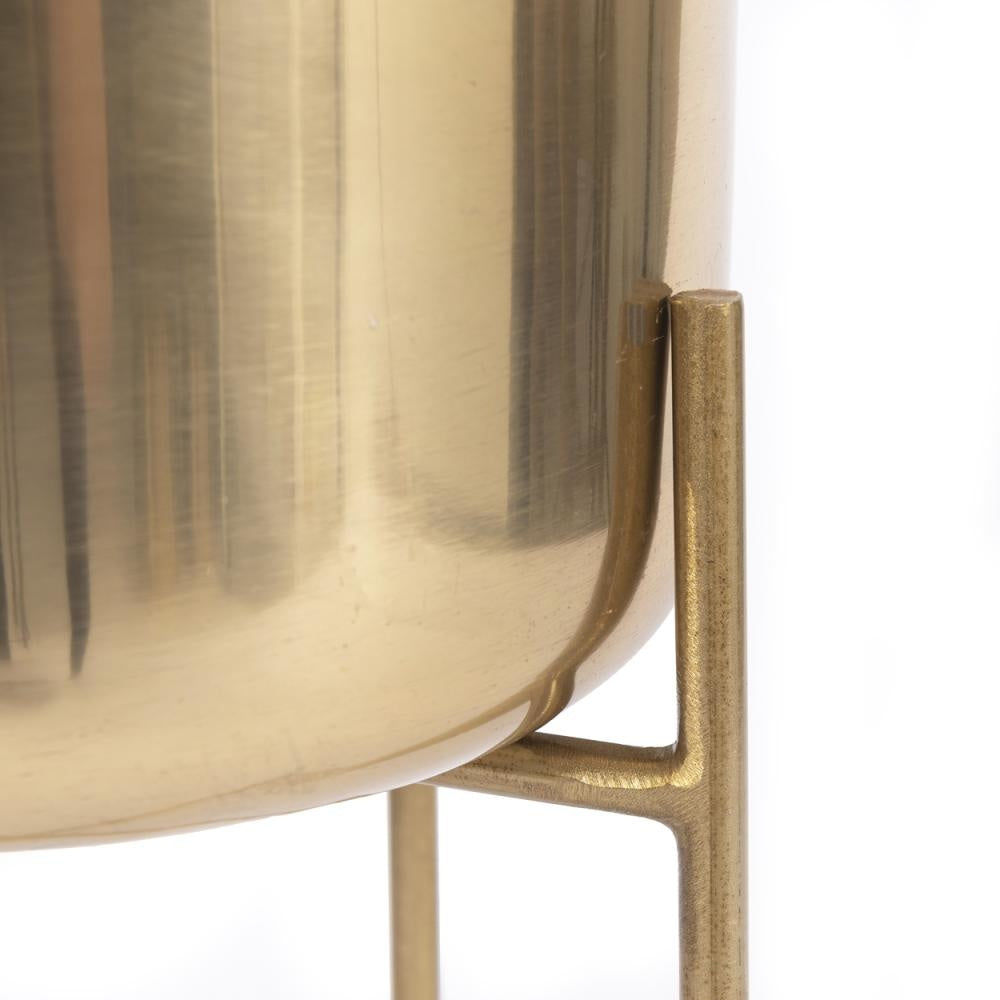 Bazar Bizar The Brass Planter on Stand - Brass - L