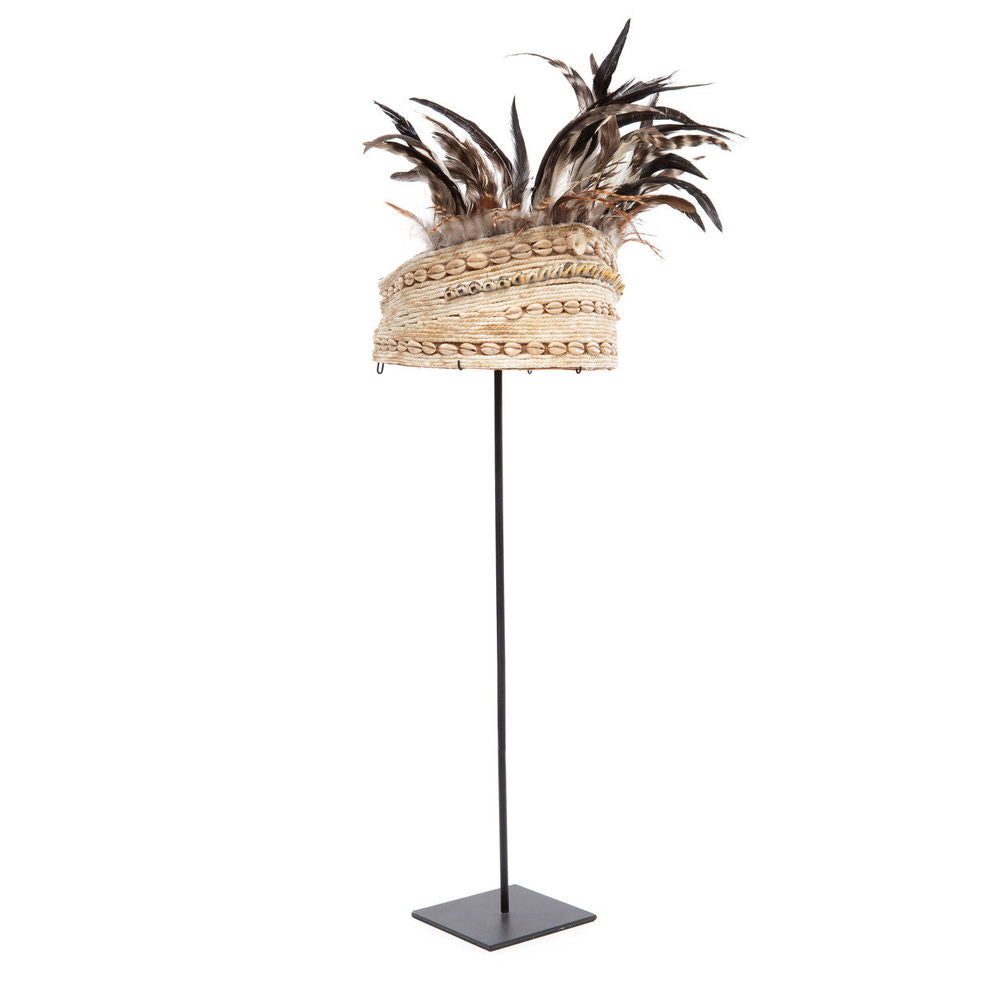 Bazar Bizarre La Guinea-Sombrero de plumas en el pie-Negro Natural