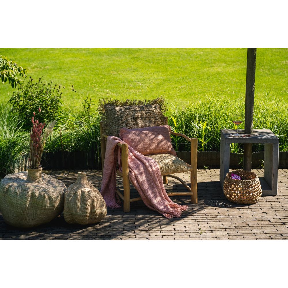Bazar Bizar De Oh Mijn Gee Kussenhoes - Zalmroze - 30x50