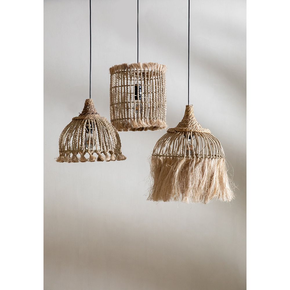 Bazar Bizar Der Abaca Lotus Anhänger-Natürlich-M