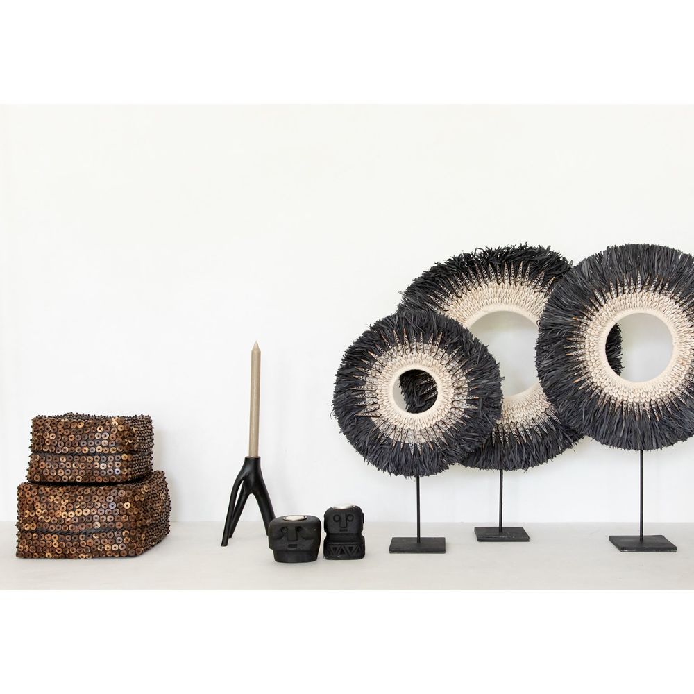 Bazar Bizar De Sumba Steen #27 Kaarshouder - Zwart
