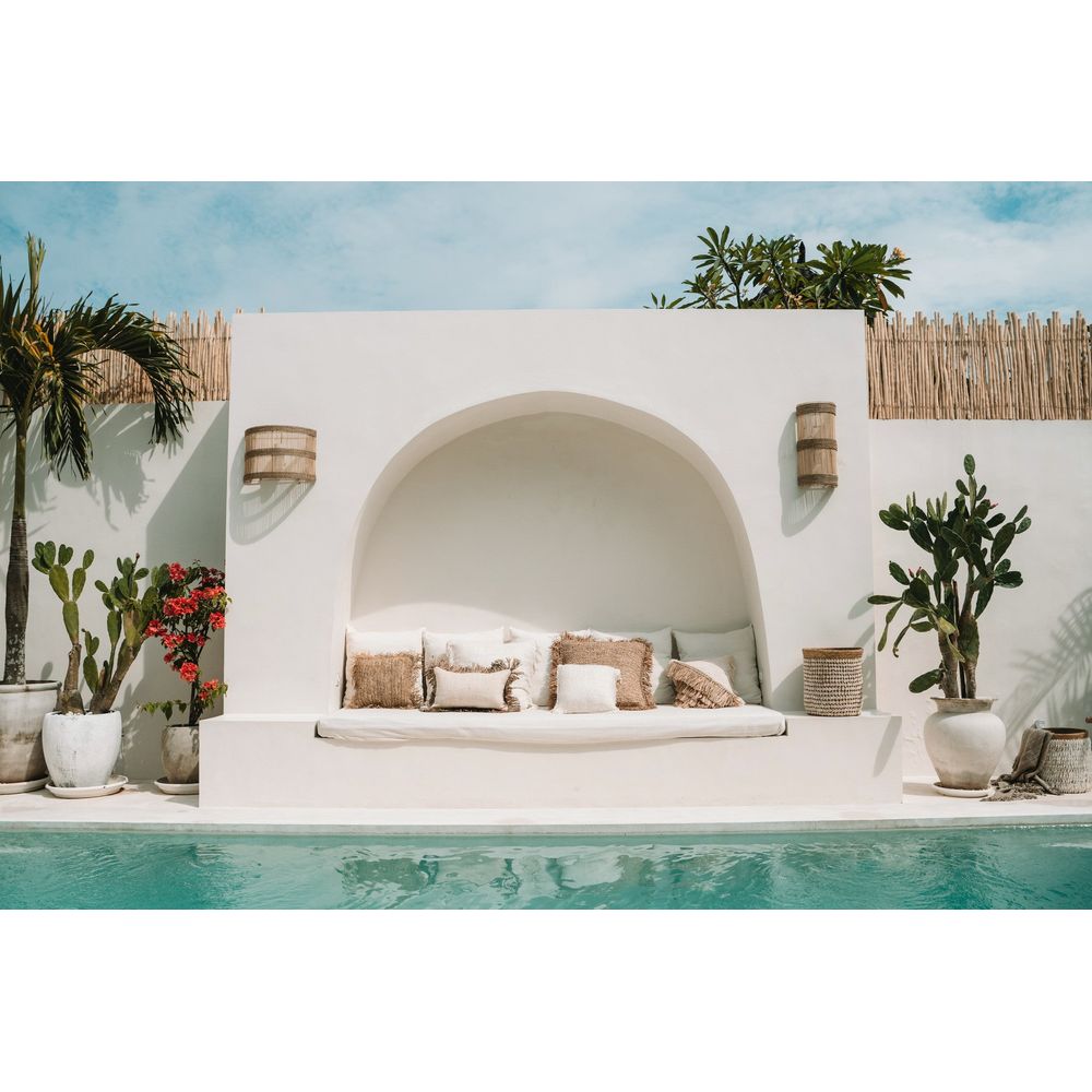 Bazar Bizarre The Rafia Pillow Cover-Natural-30x50