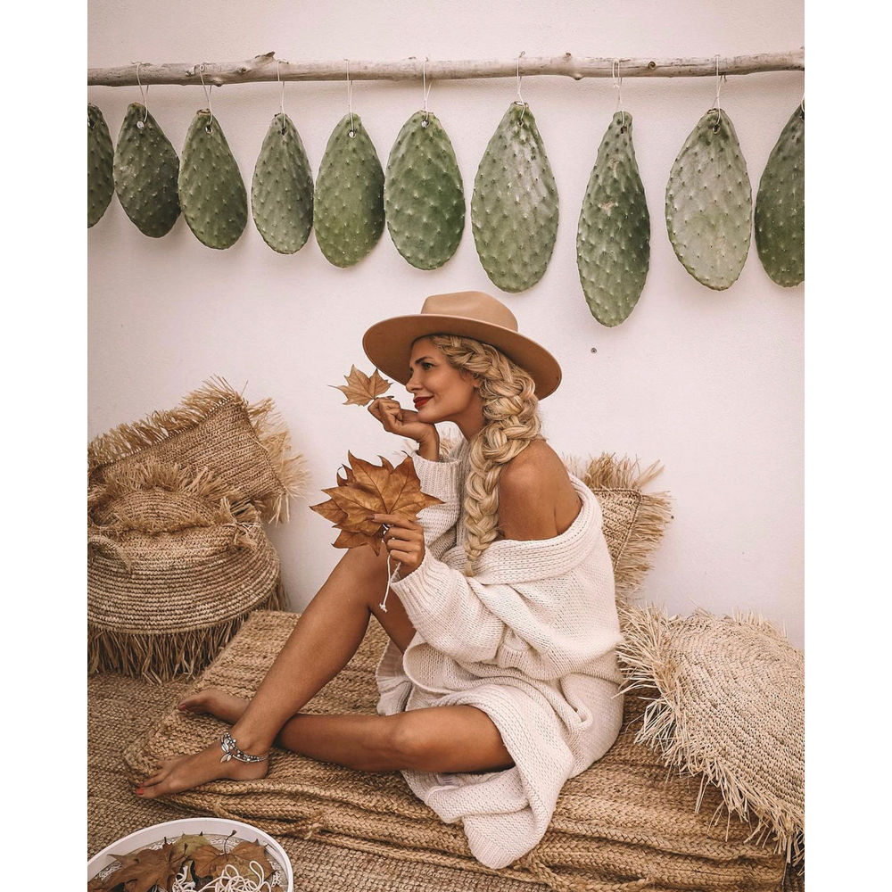 Bazar Bizar De Raffia Deluxe Manden - Natuurlijk - Set van 2