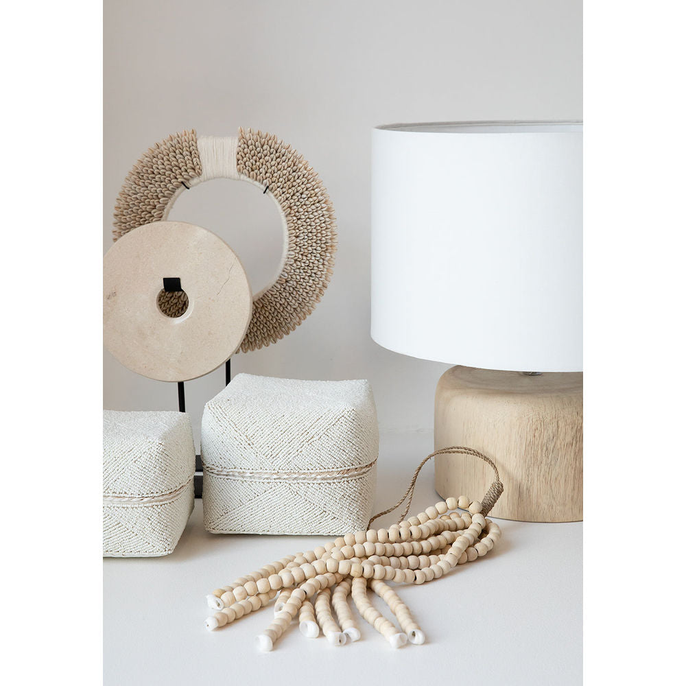 Bazar Bizar Le Panier Perlé-Blanc-Lot de 3