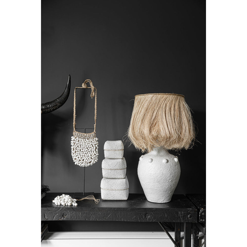 Bazar Bizar Le Panier Perlé-Blanc-Lot de 3