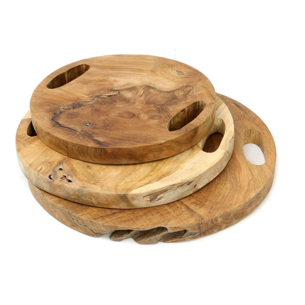 Bazar Bizar De Teak Wortel Dienblad - S