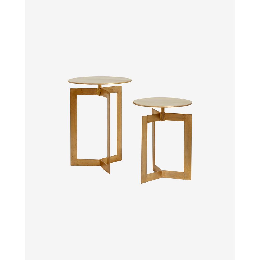 Nordal A/S NYASA goldene Beistell tische, runde s/2