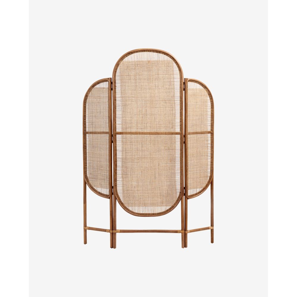 Nordal Pantalla plegable A/S BALI, ratán/tejido-natural