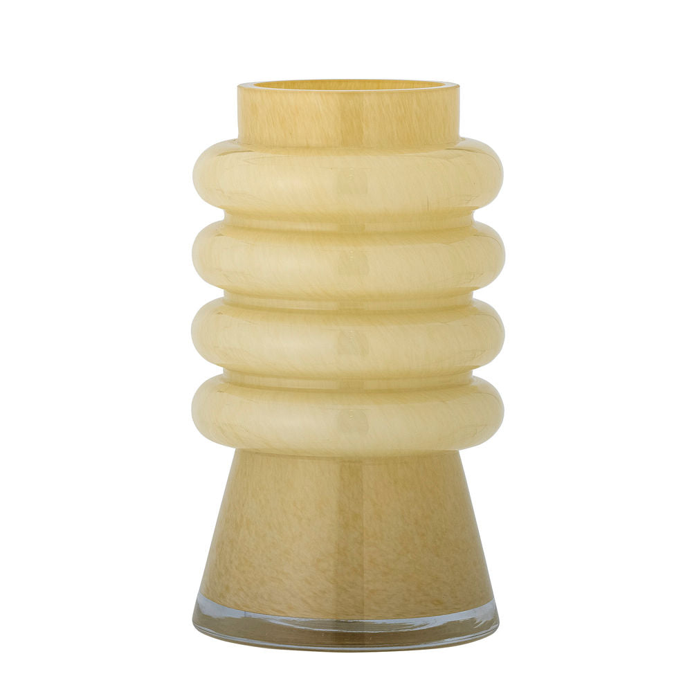 Bloomingville Vase Sahara, Jaune, Verre