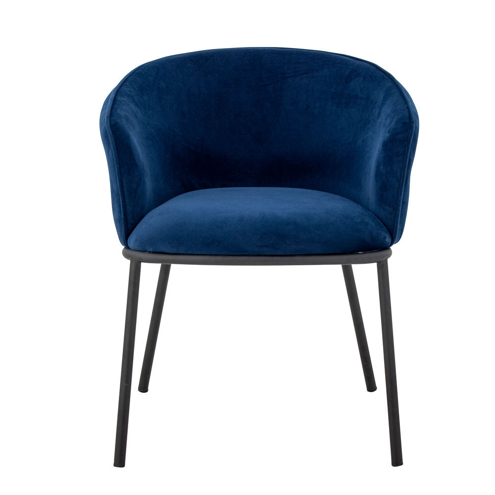 Bloomingville Cortone Eetkamerstoel, Blauw, Gerecycled Polyester