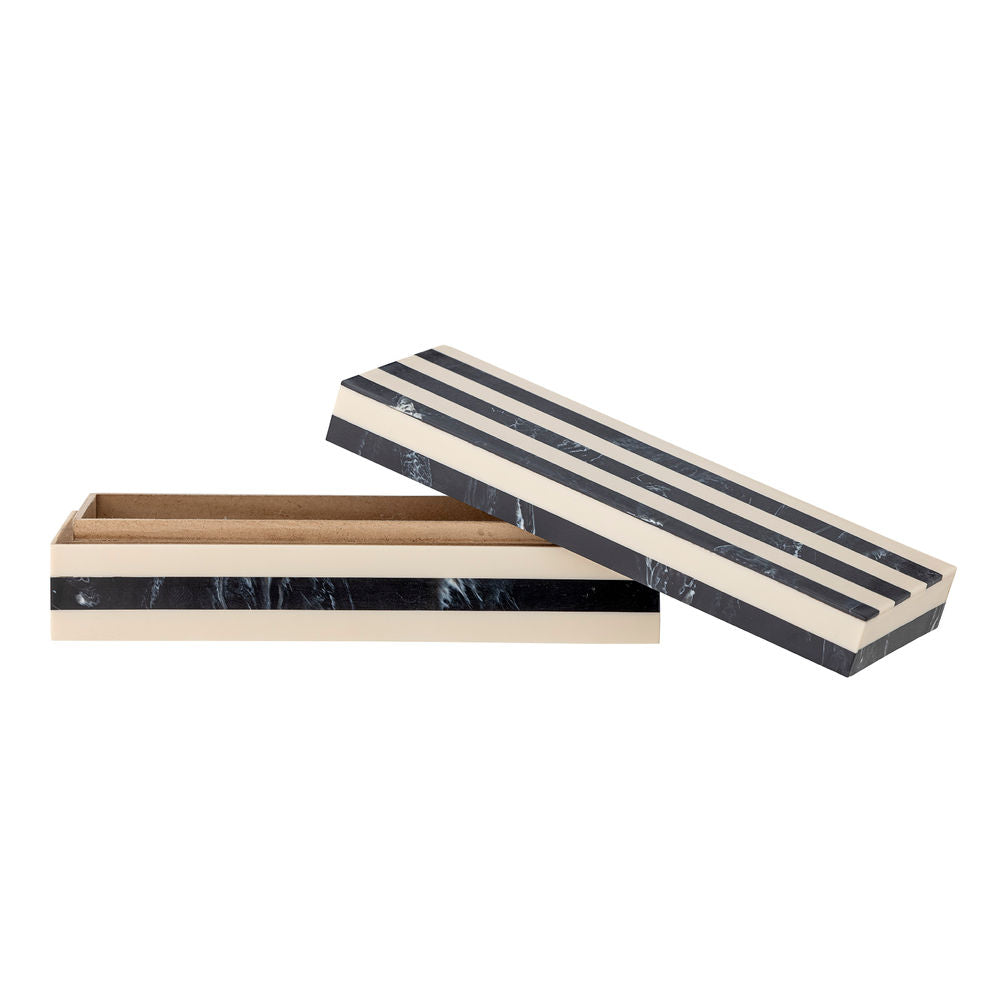Bloomingville Hira Box met Deksel, Zwart, Hars