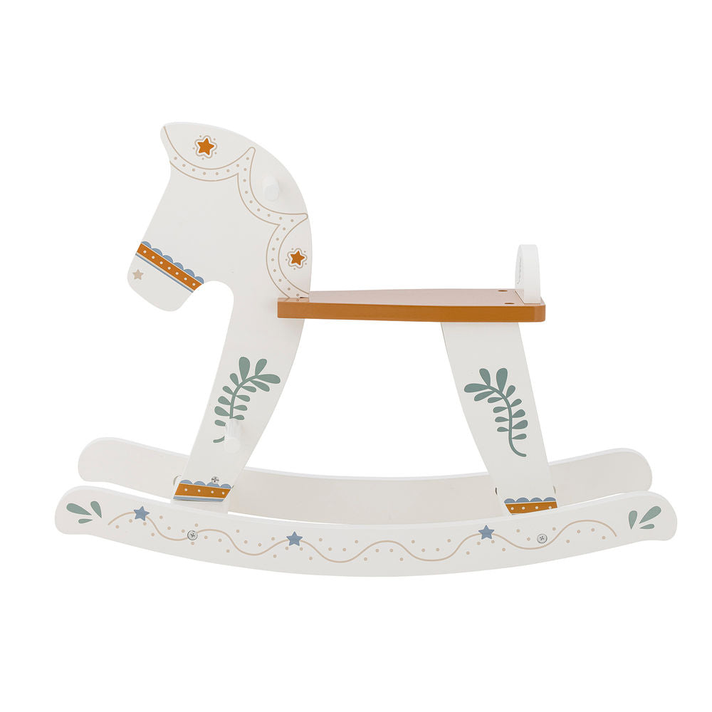 Bloomingville Mini Ruddy Swing Toys, Cheval, Blanc, MDF