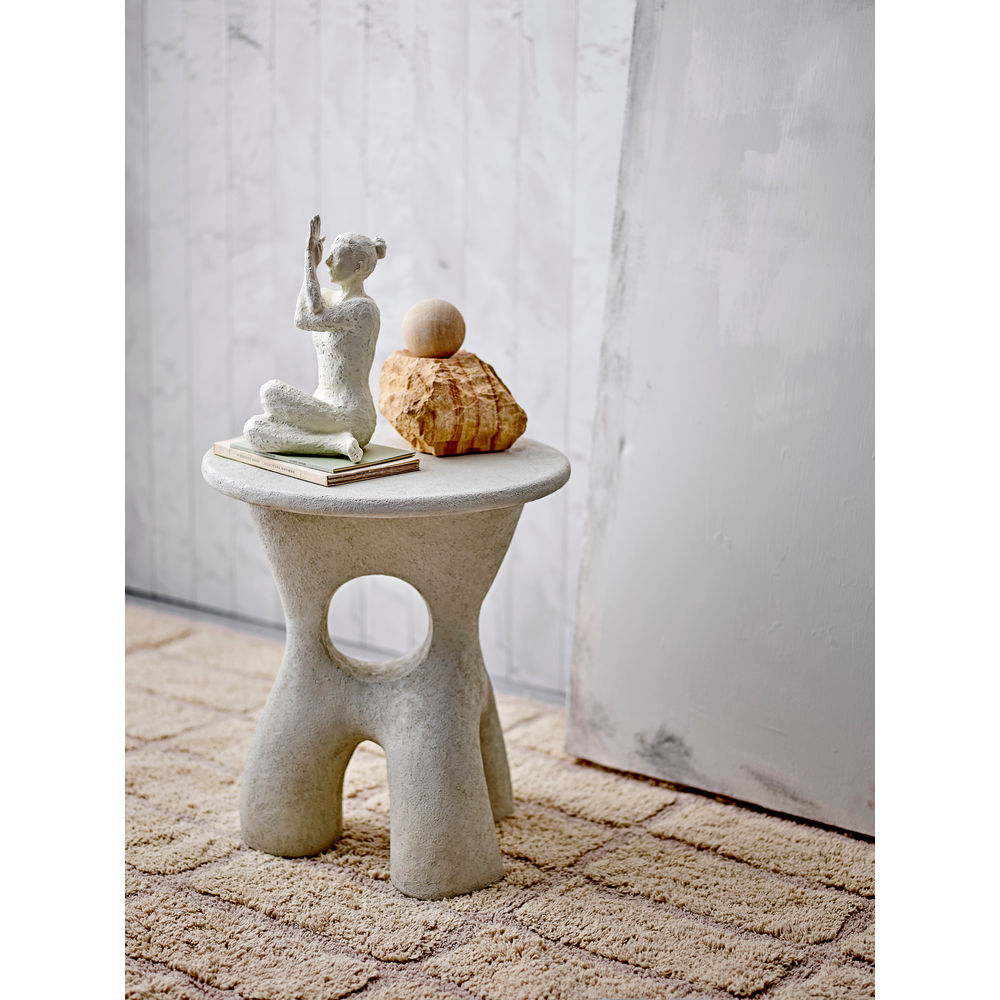 Bloomingville Amiee Bijzettafel, Wit, Polyresin