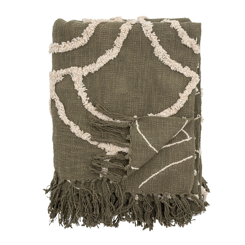 Blooming ville Mir field Plaid, Grün, Baumwolle