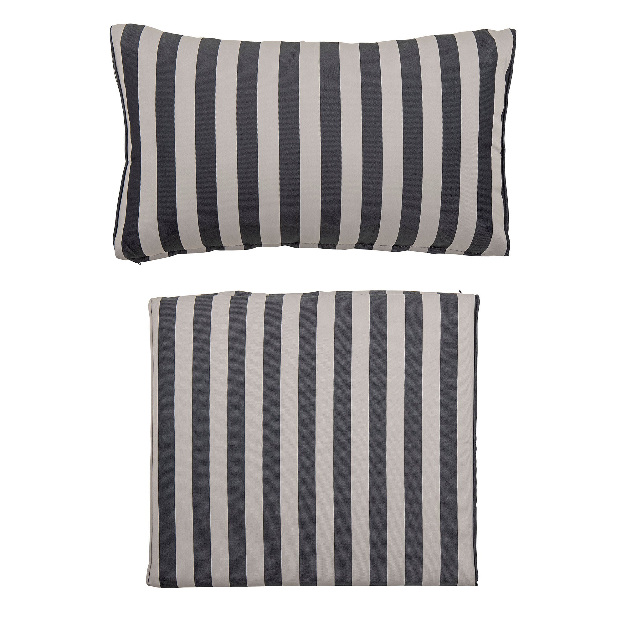 Bloomingville Mundo Kussenhoes (Zonder vulling), Zwart, Polyester