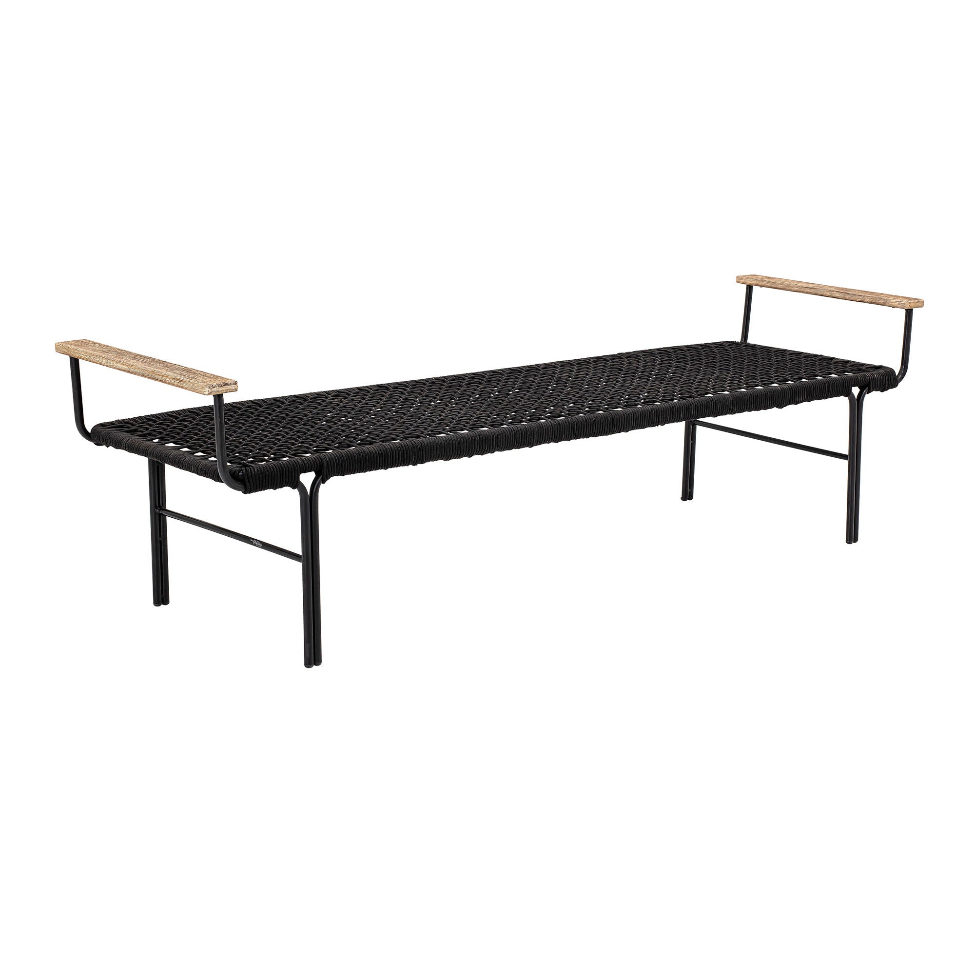 Bloomingville Mundo Bank, Negro, Metal