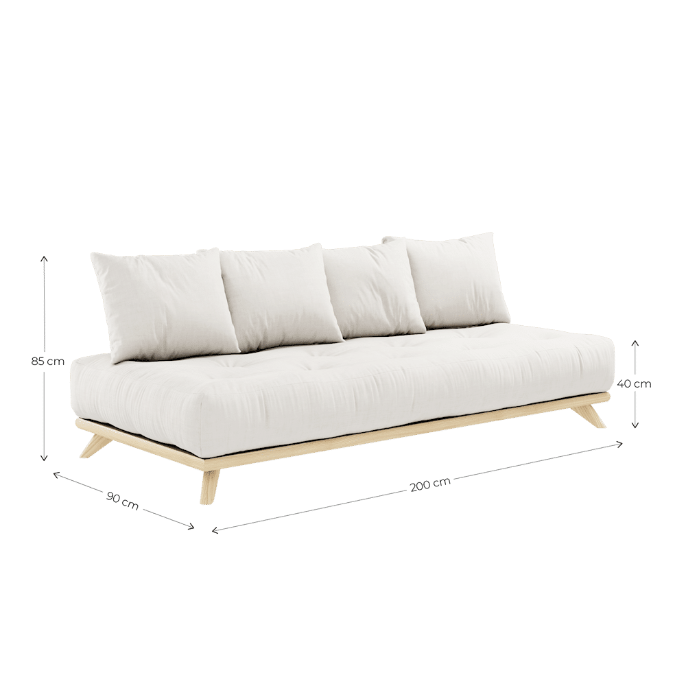 Karup Design SIN DAYBED CLARO LACADO W. SIN DAYBED COLCHÓN SET NAVY