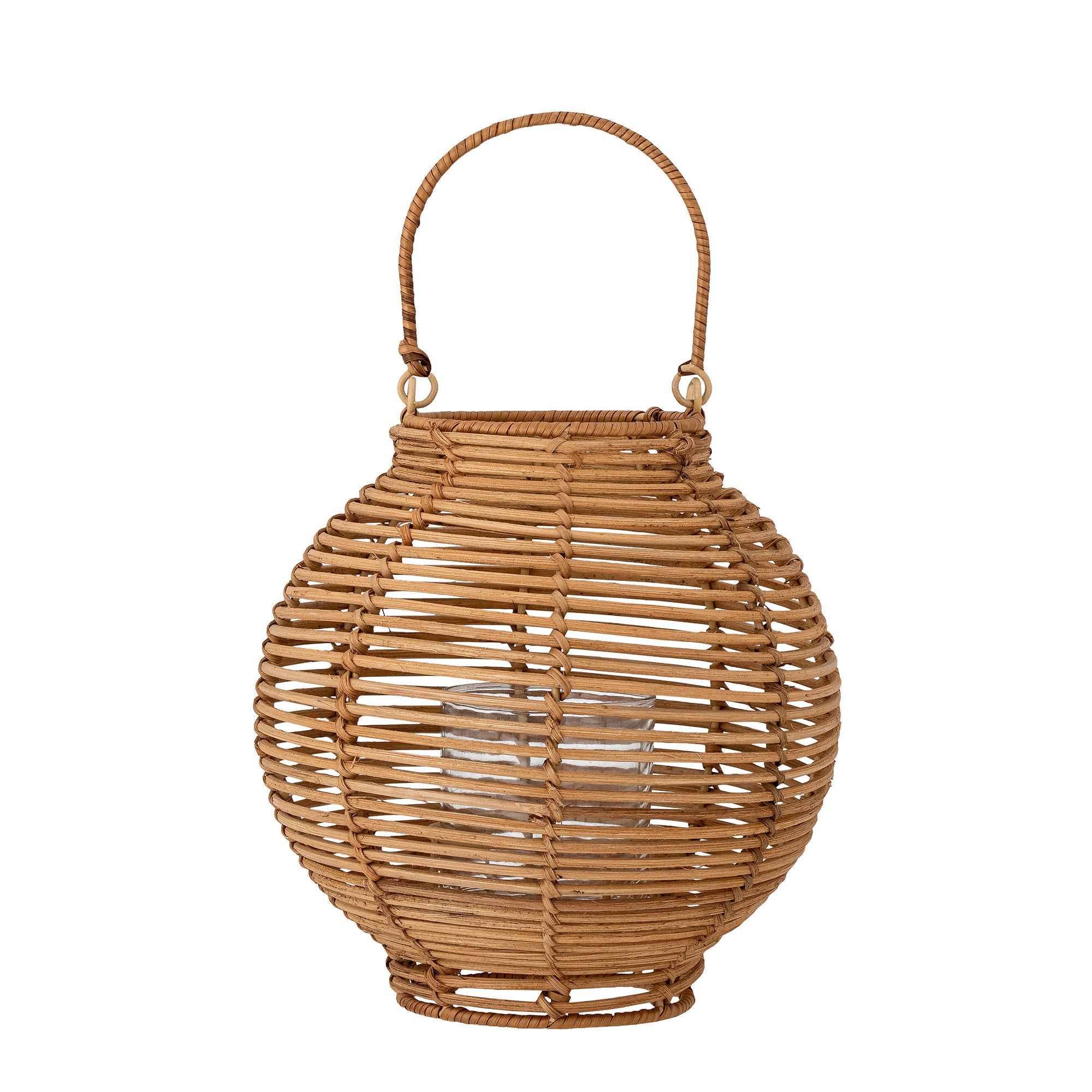 Bloomingville Malua Lantaarn met/Glas, Natuur, Rotan