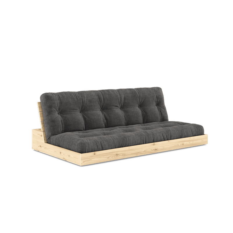 Karup Design BASE CLAIR LAQUE W. MATELAS MIXTE 5 COUCHES CHARBON