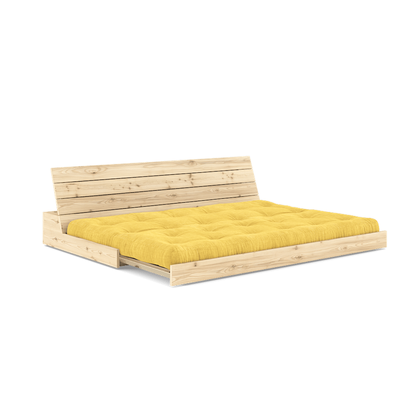 Karup Design SOMMIER LAQUÉ CLAIR AVEC MATELAS MIXTE 5 COUCHES MIEL