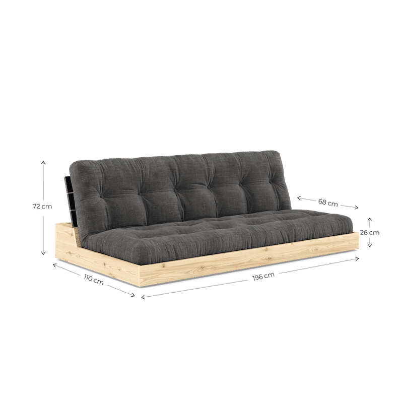 DESIGN BASE CLAIR LAQUÉ W. MATELAS MIXTE 5 COUCHES BLEU ROYAL