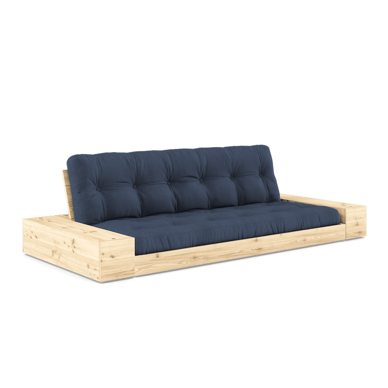 Karup Design BASE LAQUÉ CLAIR AVEC 2 COFFRES CLAIR AVEC MATELAS MIXTE 5 COUCHES MARINE