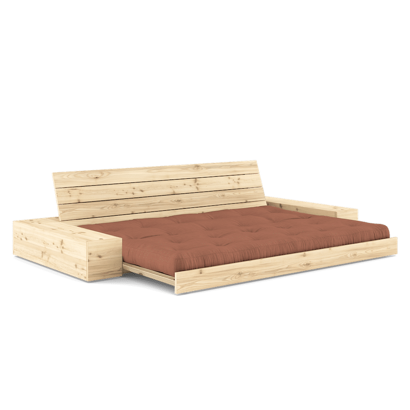 Karup Design BASE CLAIR LAQUE W. 2 CÔTÉS CLAIR W. 5-INFÉRIEUR MIXTE MATELAS CLAY BRUN