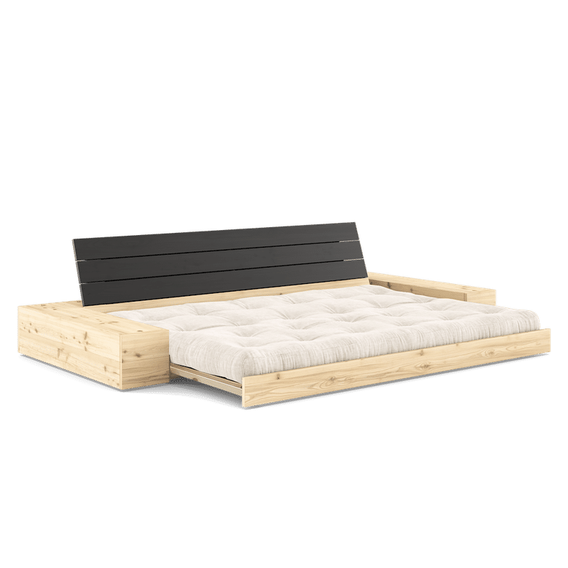 Karup Design BASE NOIR NUIT LAQUÉ W. 2 CÔTÉS LUMINEUX W. 5-INFÉRIEUR MIXTE MATELAS IVOIRE