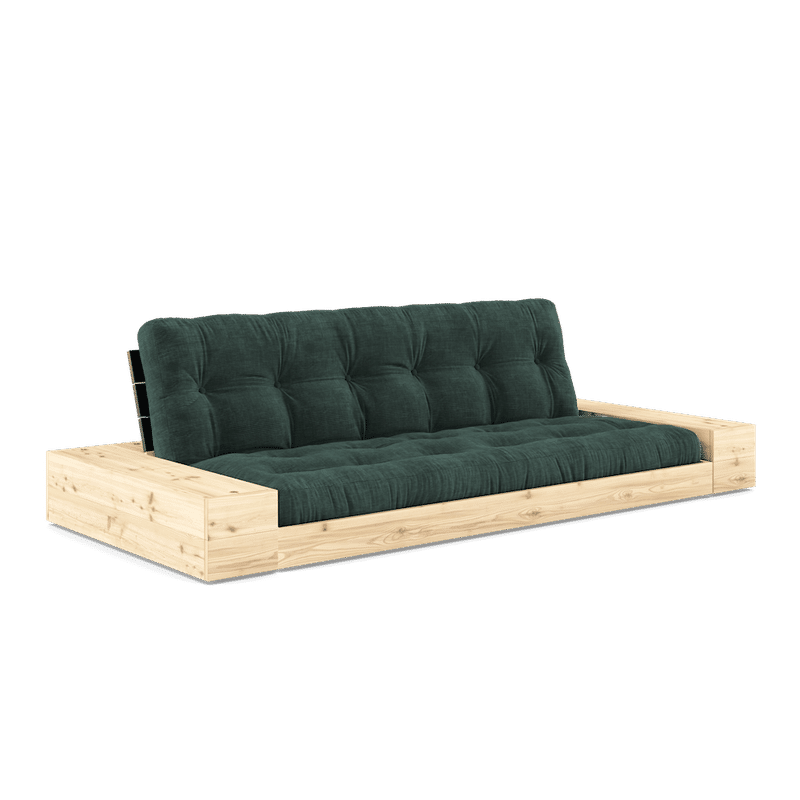 Karup Design BASE NOIR NUIT LAQUÉ W. 2 CÔTÉS LUMINEUX W. 5-MATELAS MIXTE INFÉRIEUR ALGUE