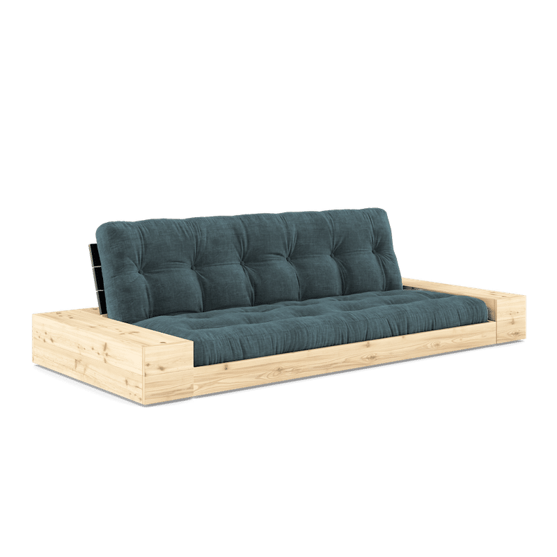 Karup Design BASE NOIR NUIT LAQUÉ W. 2 CÔTÉS LUMINEUX W. 5-MATELAS INFÉRIEUR MIXTE BLEU PÂLE