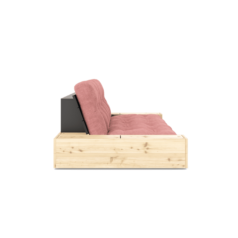 Karup Design BASE NOIR NUIT LAQUÉ W. 2 LEADS LATÉRAUX W. LUMINEUX. 5-INFÉRIEUR MIXTE MATELAS SORBET ROSE