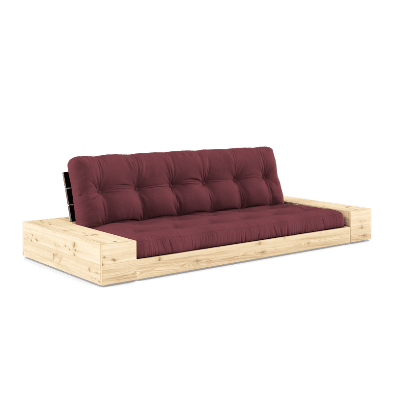 Karup Design BASE NOIR NUIT LAQUÉ W. 2 CÔTÉS LUMINEUX W. 5-MATELAS INFÉRIEUR MIXTE BORDEAUX