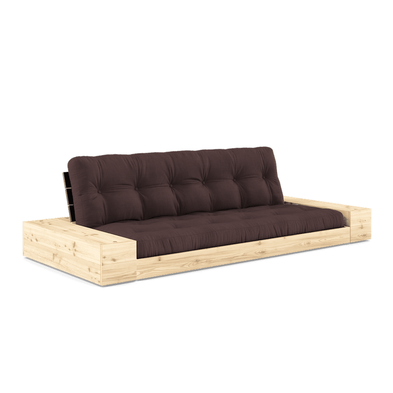 Karup Design BASE NOIR NUIT LAQUÉ W. 2 CÔTÉS LUMINEUX W. 5-MATELAS INFÉRIEUR MIXTE BRUN