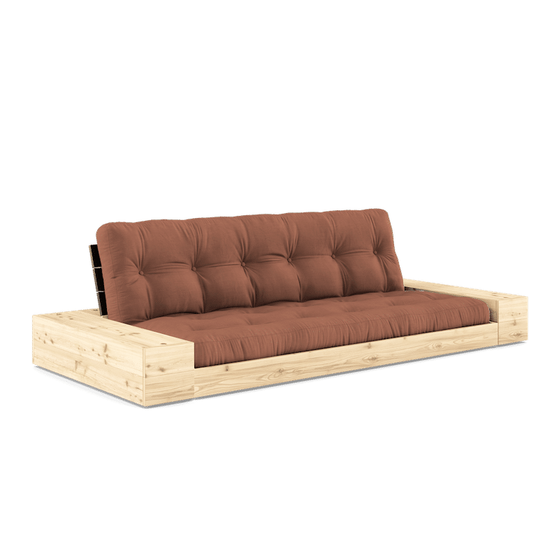 Karup Design BASE NOIR NUIT LAQUÉ W. 2 CÔTÉS LUMINEUX W. 5-INFÉRIEUR MIXTE MATELAS CLAY BRUN