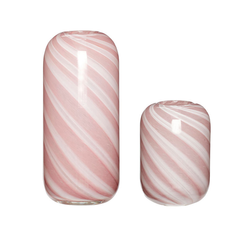 Hübsch Candy Vasen Rosa (2er-Set)