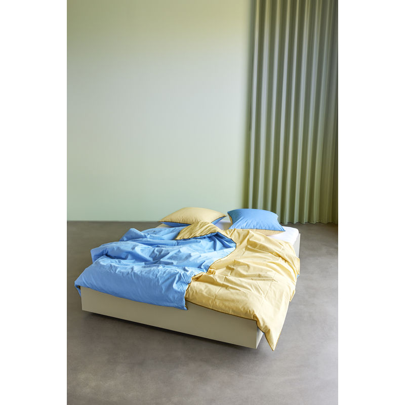 Hübsch Aki Ropa de cama 60/220 Azul/Amarillo