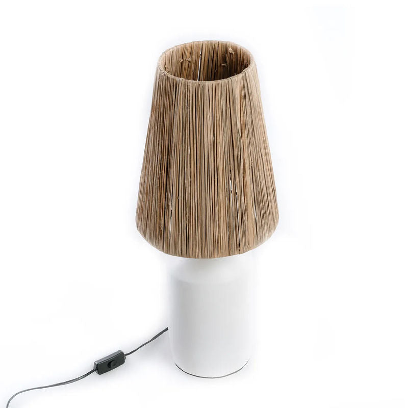 Bazarbizar-b2b Lampe de table Bédouin-Blanc Naturel