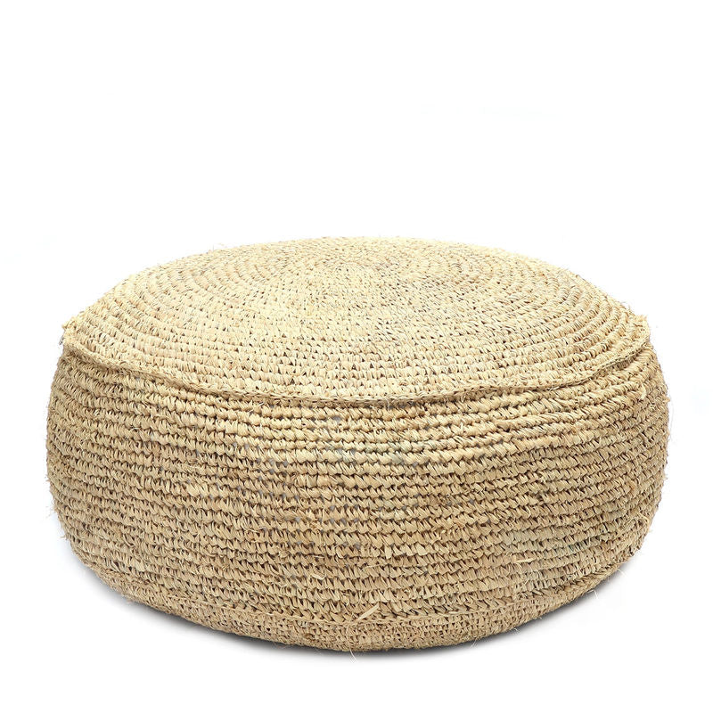 Basar Bizar Das Raffia Blumen Pouffe-Natürliche